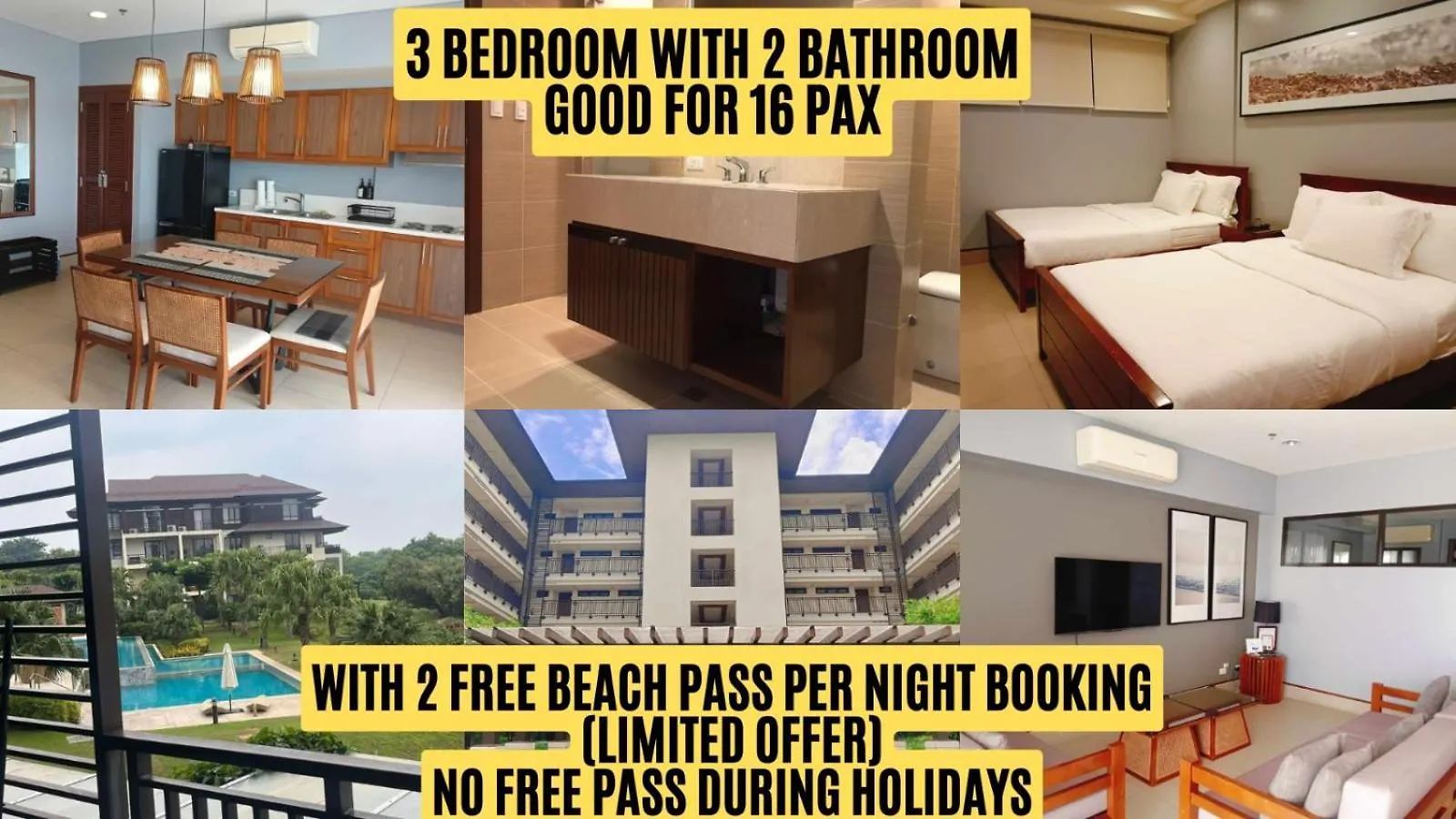 3 Bedroom / 2Ba - Anvaya Cove Courtyard Unit Morong